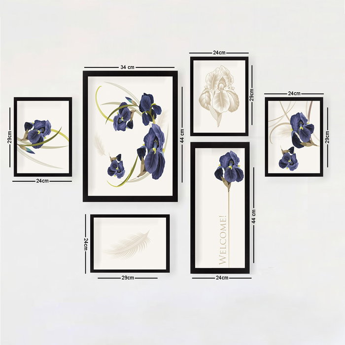 Wallity SET_080 Conjunto de 6 Cuadros Decorativos Multicolor